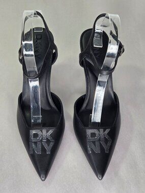 DKNY Ceana Sequins Mid Pump - Black, Size: 9